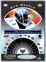 1997 Pinnacle Certified NFL Bam Morris #111