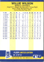1987 Fleer Record Setters Willie Wilson #42