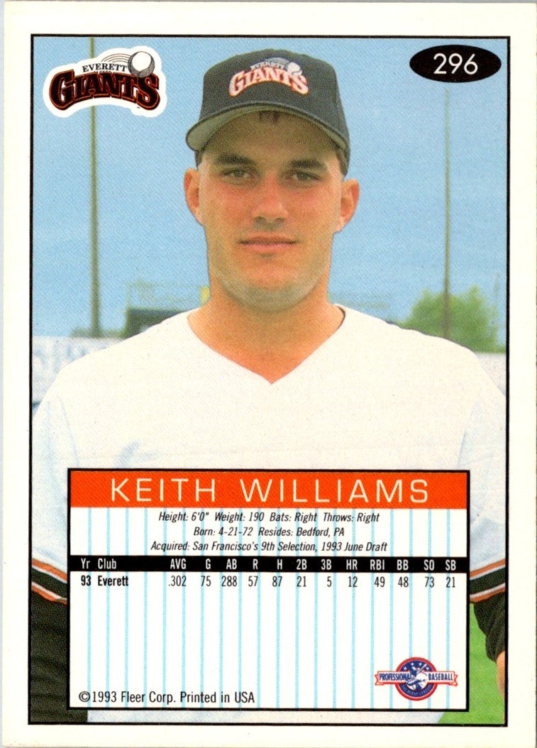 1993 Fleer Excel Keith Williams