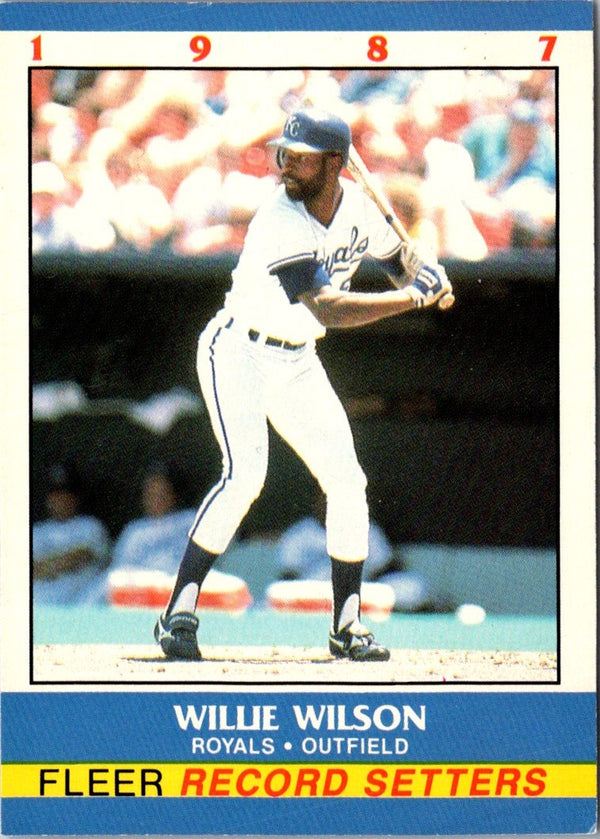 1987 Fleer Record Setters Willie Wilson #42