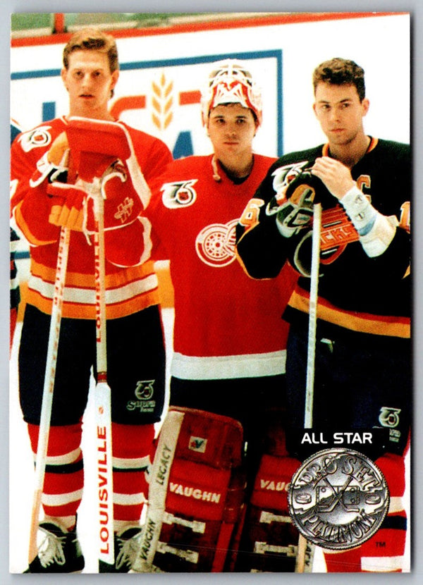 1991 Pro Set Platinum Gary Roberts/Tim Cheveldae/Trevor Linden #280