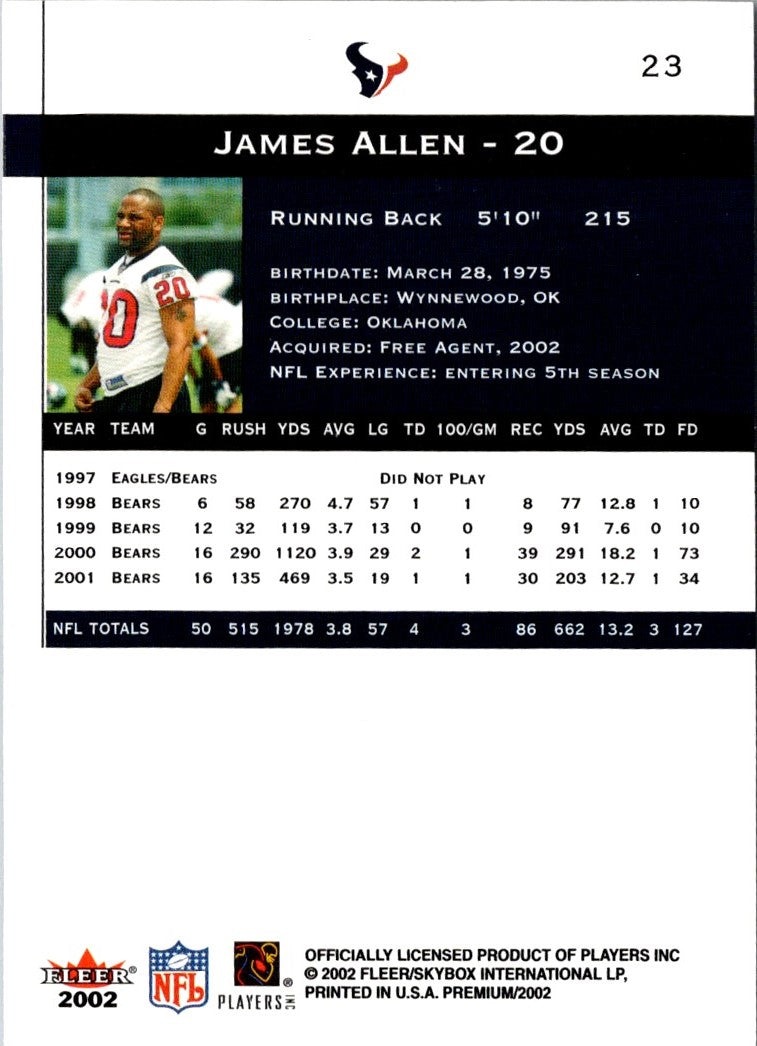 2002 Fleer Premium James Allen