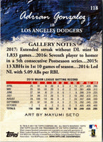 2017 Topps Gallery Adrian Gonzalez #118