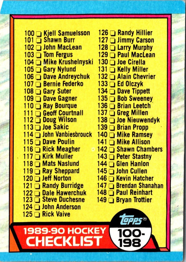 1989 Topps Checklist #198