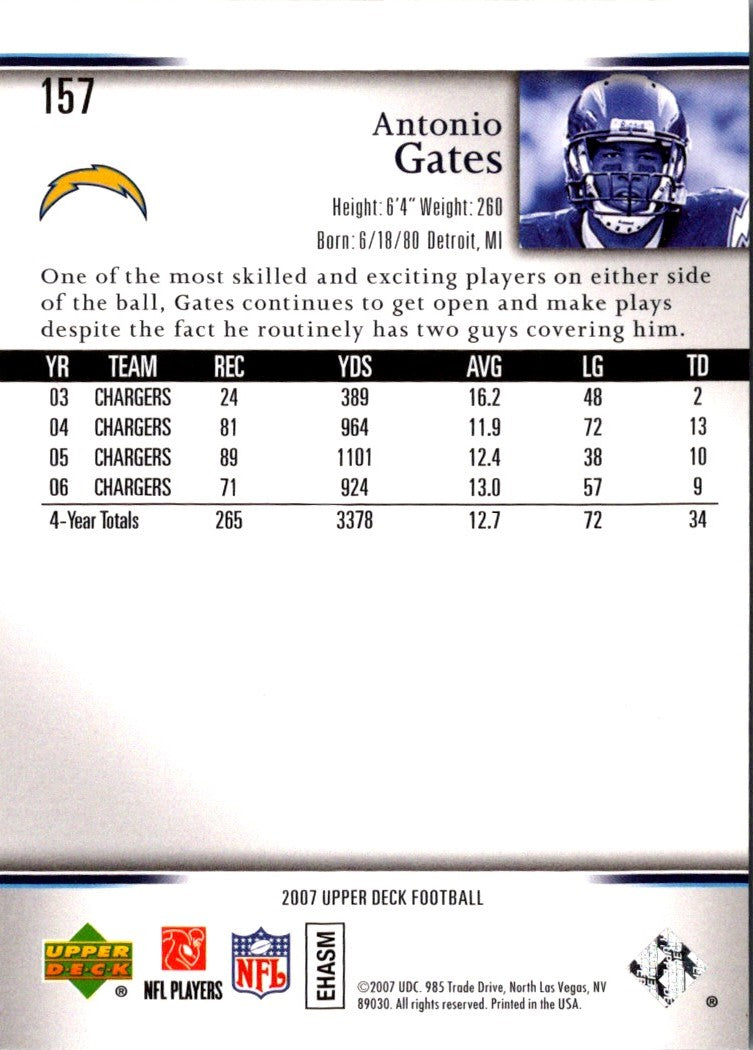 2007 Upper Deck Antonio Gates