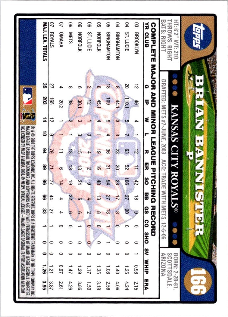 2008 Topps Opening Day Brian Bannister