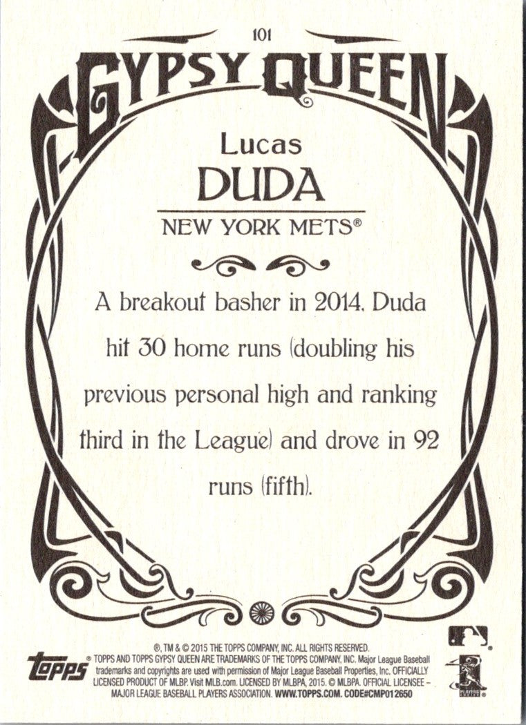 2015 Topps Gypsy Queen Lucas Duda