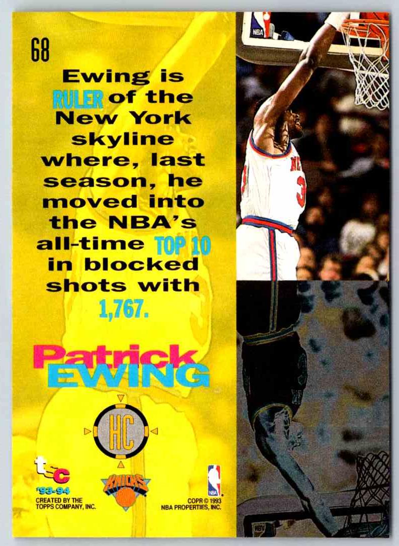 1992 Stadium Club Patrick Ewing