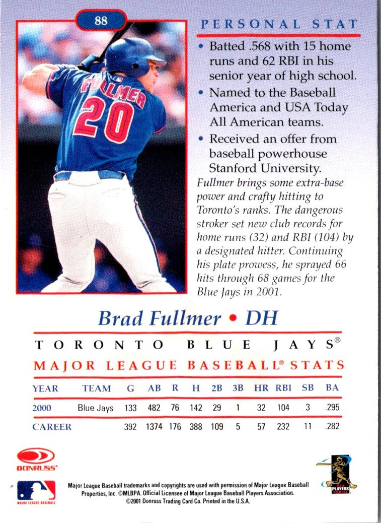 2001 Donruss Studio Brad Fullmer