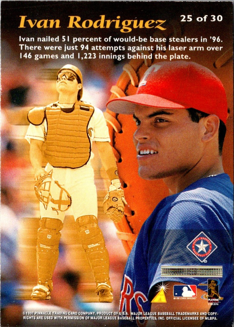 1997 Pinnacle Mint Bronze Ivan Rodriguez