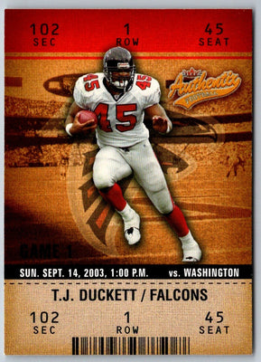 2003 Fleer Authentix T.J. Duckett #85