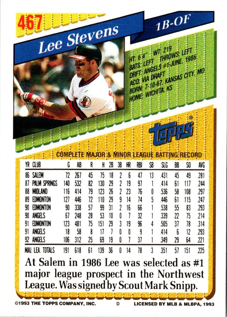 1993 Topps Gold Lee Stevens