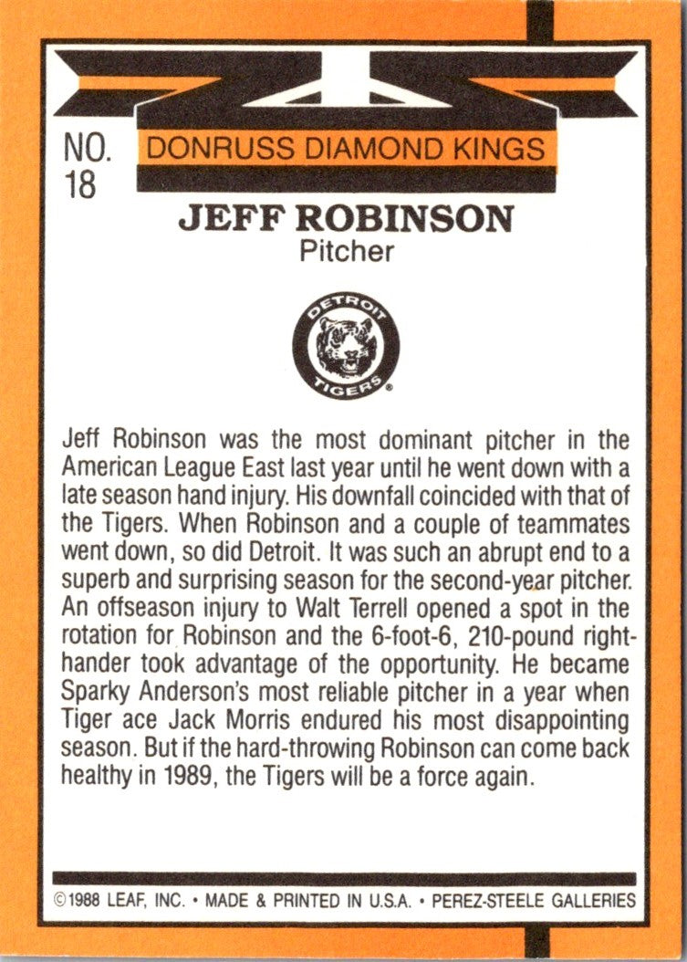 1989 Diamond Kings Jeff Robinson