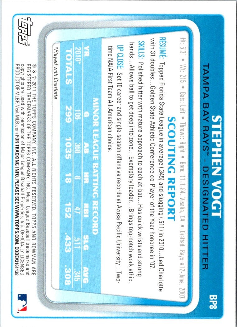 2011 Bowman Prospects Stephen Vogt