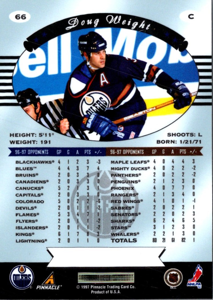 1997 Pinnacle Doug Weight