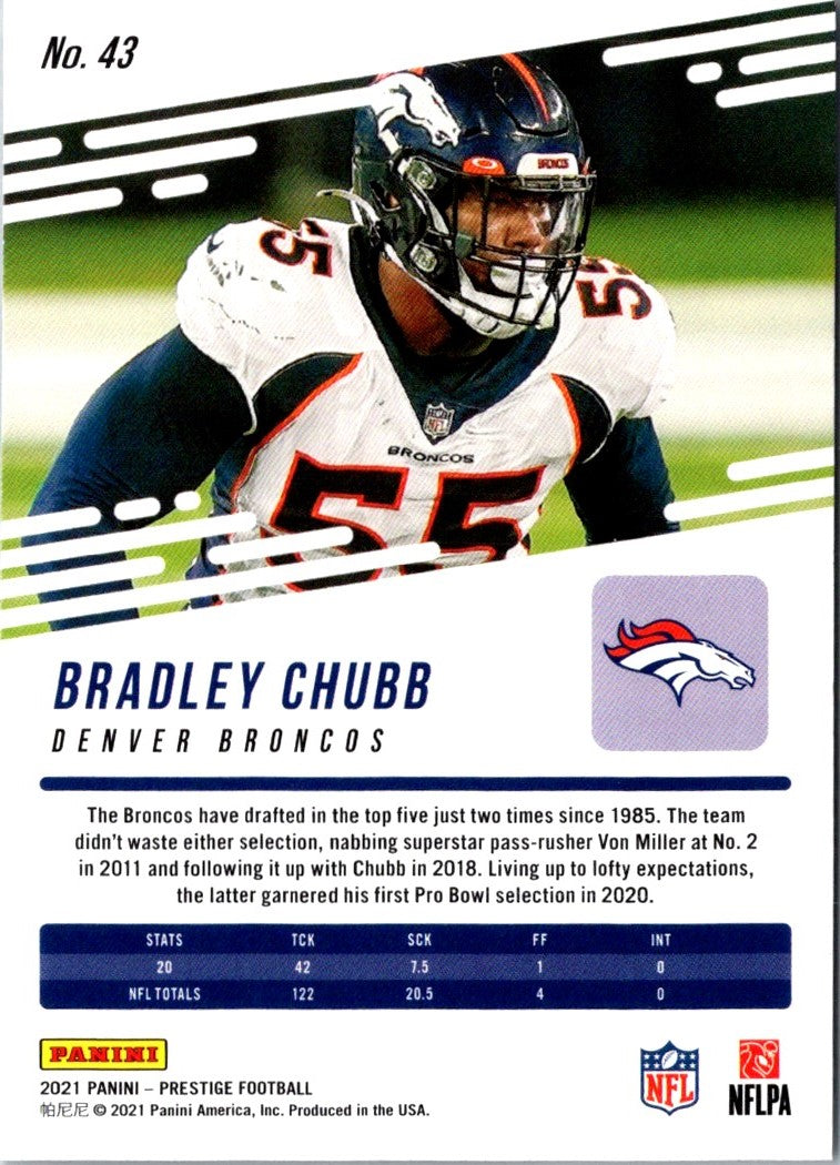 2021 Panini Prestige Bradley Chubb