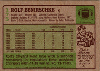 1984 Topps Rolf Benirschke #175
