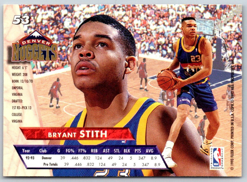 1993 Ultra Bryant Stith