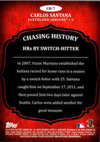 2013 Topps Chasing History Carlos Santana #CH-7