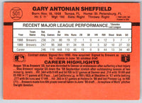 1990 Donruss Gary Sheffield #501
