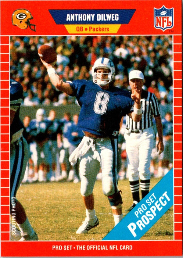 1989 Pro Set Anthony Dilweg #523 Rookie