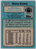 1988 Topps Dave Krieg #131