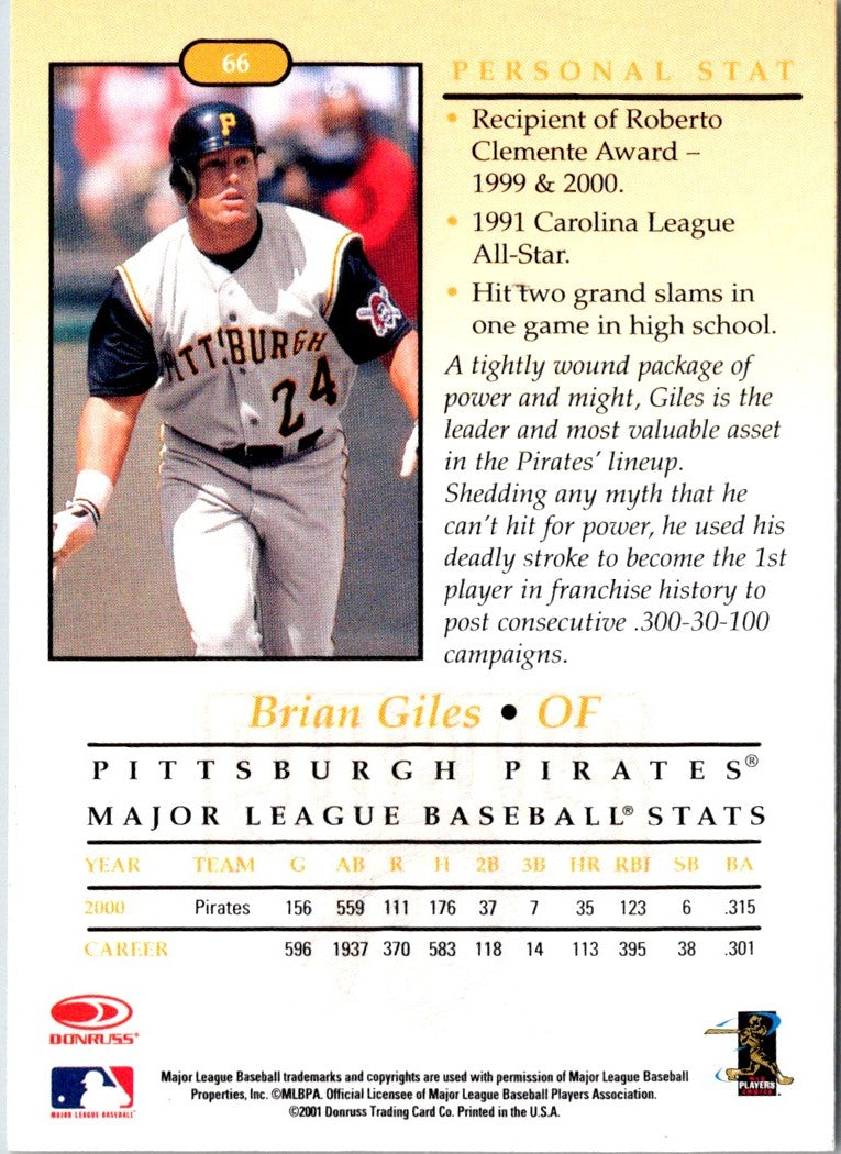 2001 Donruss Classics Brian Giles