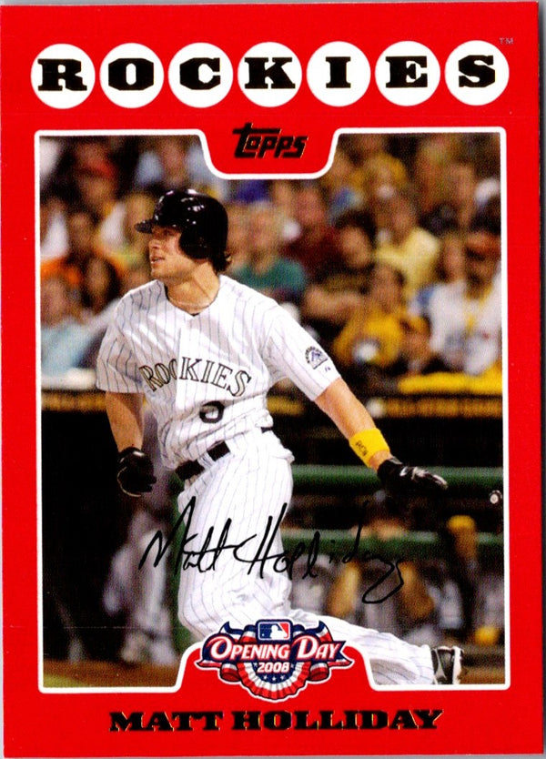 2008 Topps Opening Day Matt Holliday #152