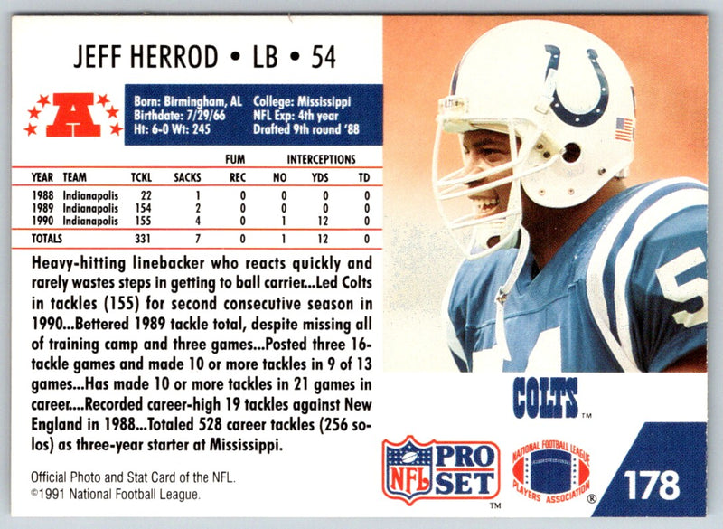 1991 Pro Set Jeff Herrod