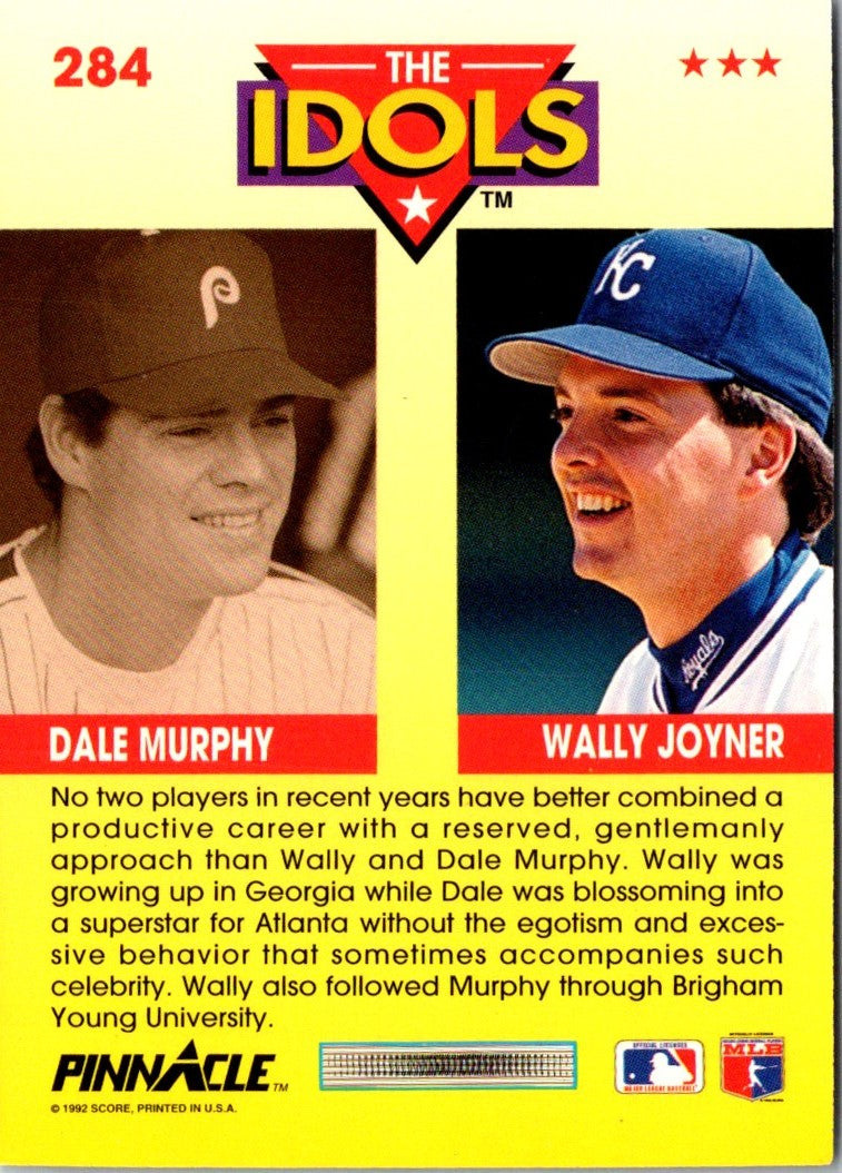 1992 Pinnacle Wally Joyner/Dale Murphy