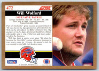 1991 Score Will Wolford #472