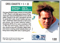 1991 Proset World League Greg Coauette #132