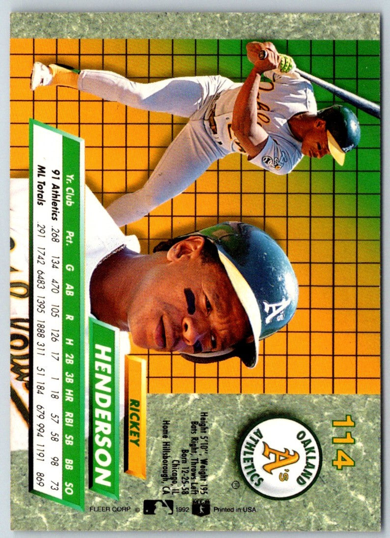 1992 Ultra Rickey Henderson