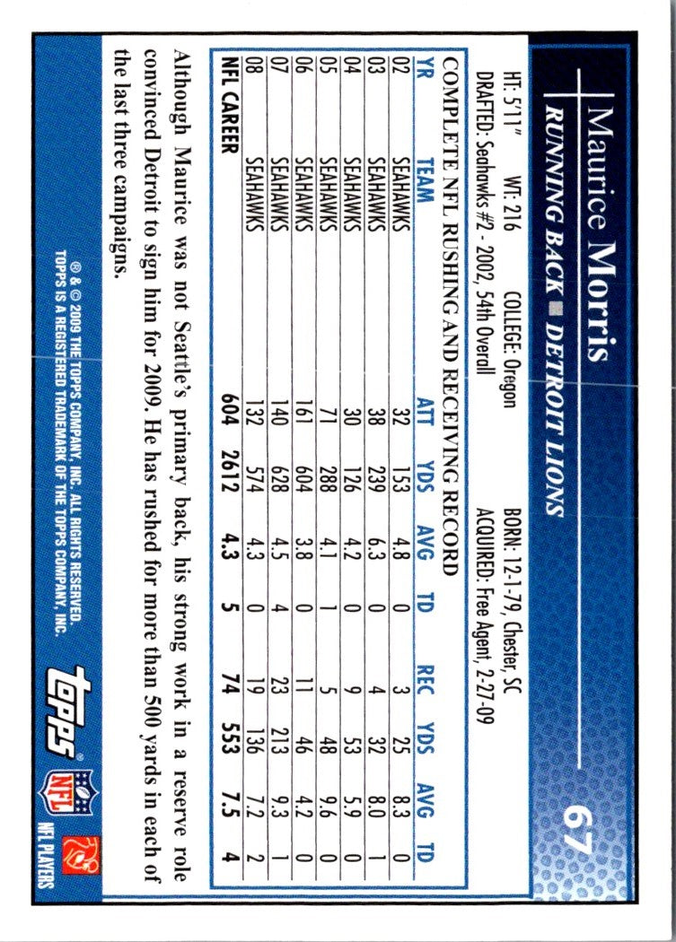 2009 Topps Maurice Morris