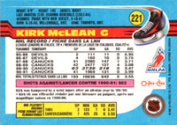 1991 O-Pee-Chee Kirk McLean #221