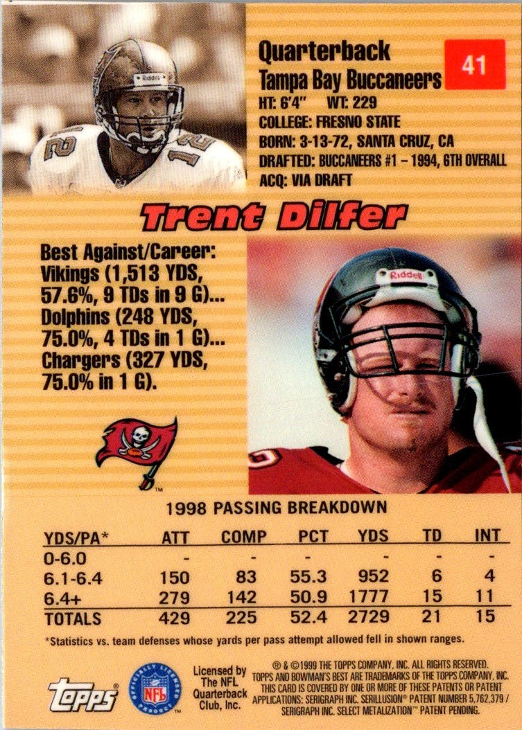 1999 Bowman's Best Trent Dilfer