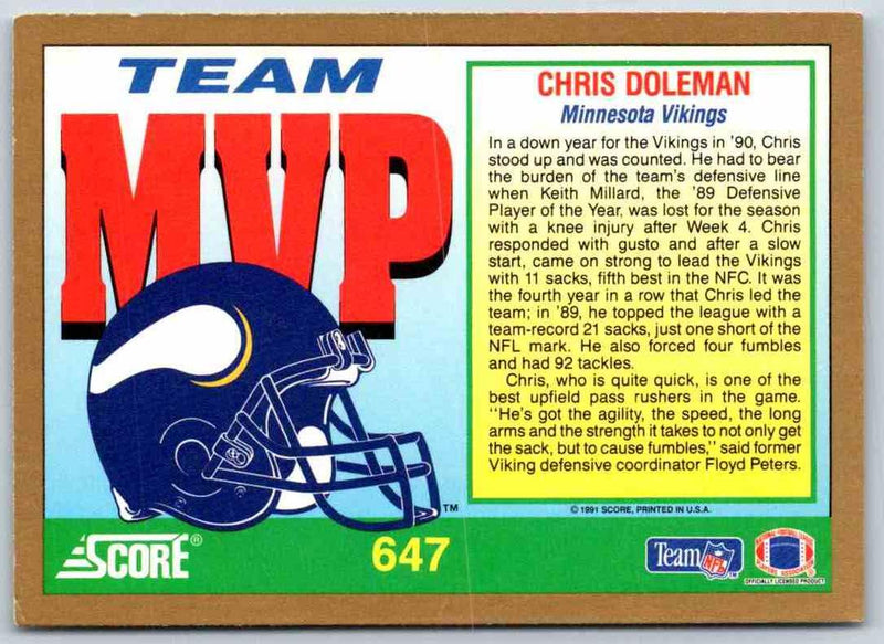 1991 Score Chris Doleman