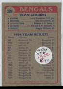 1985 Topps Bengals Team Leaders