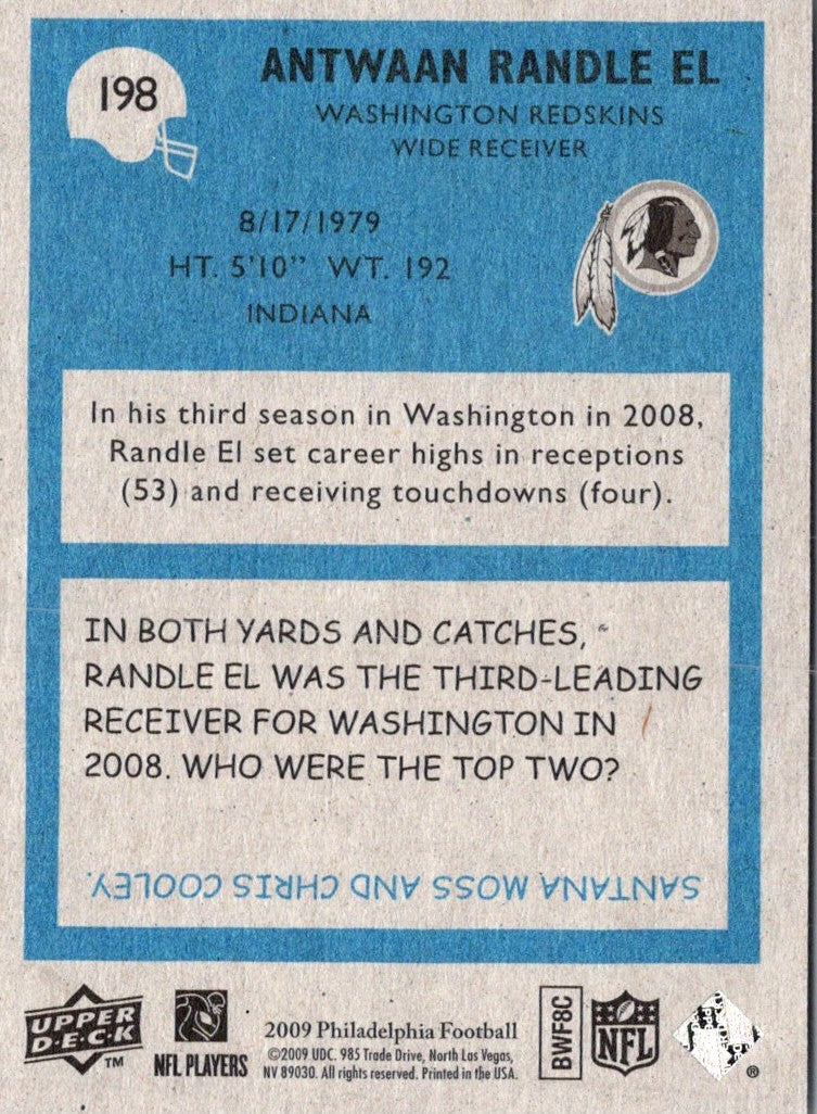 2009 Upper Deck Antwaan Randle El