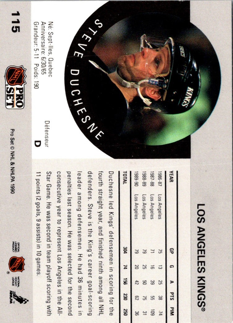 1990 Pro Set Steve Duchesne