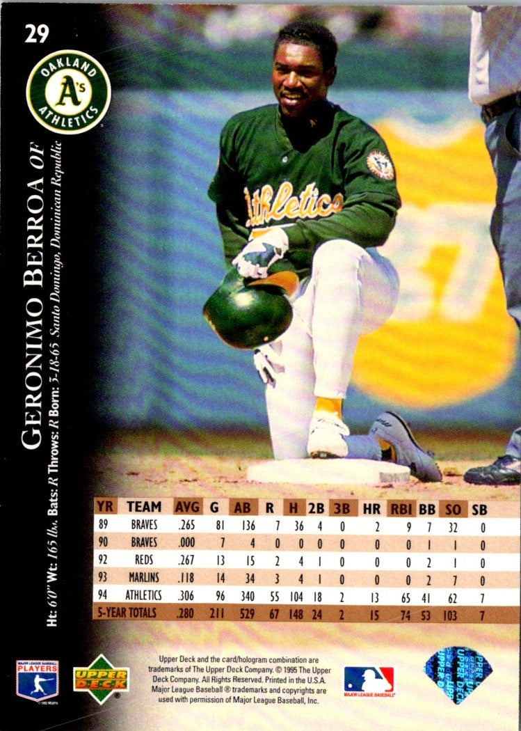 1995 Upper Deck Electric Diamond Gold Geronimo Berroa