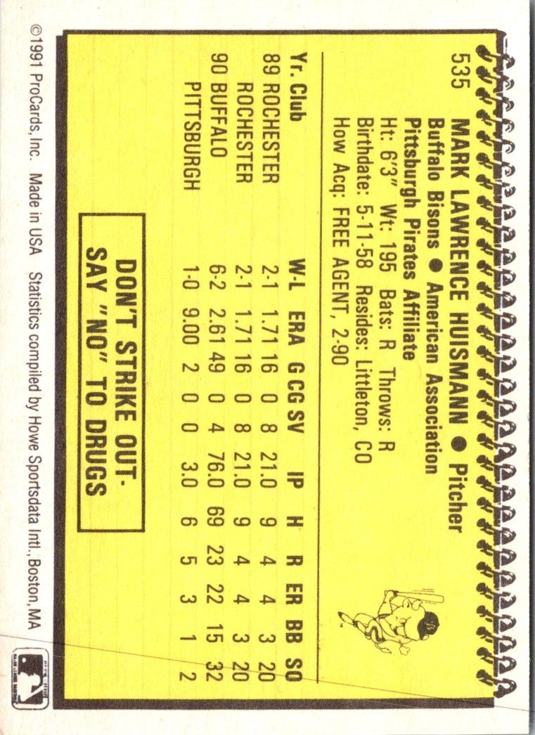 1991 ProCards Mark Huismann