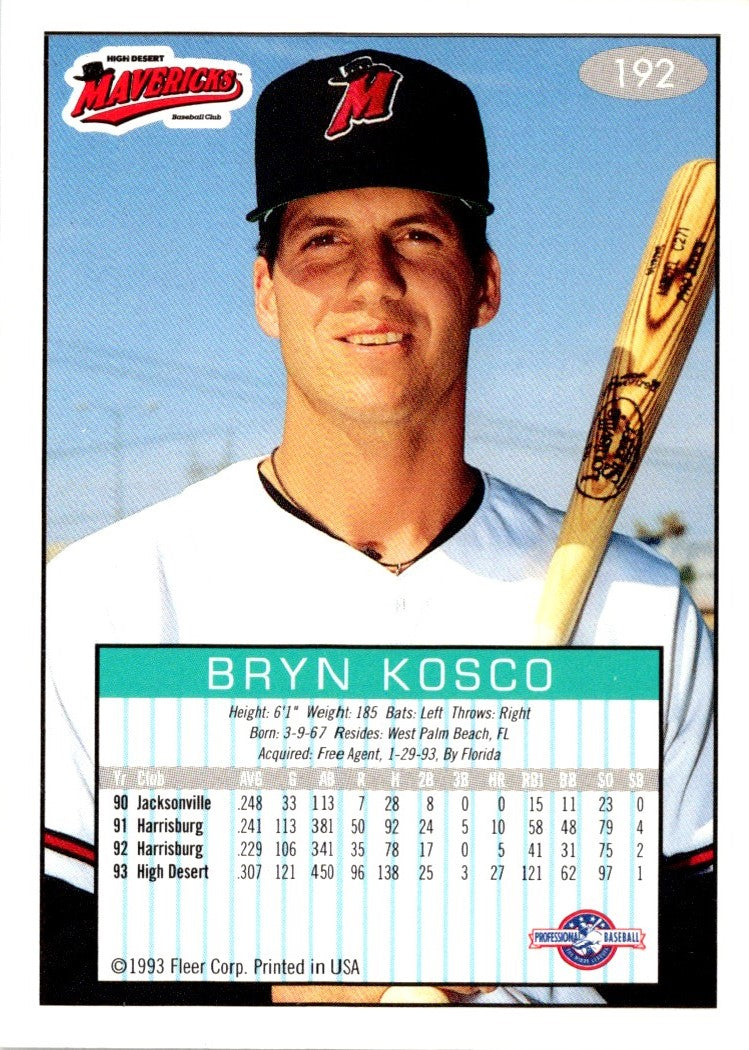 1993 Fleer Excel Bryn Kosco