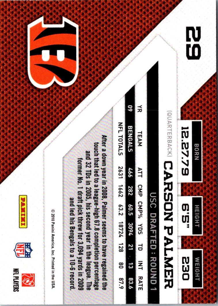 2010 Panini Certified Carson Palmer