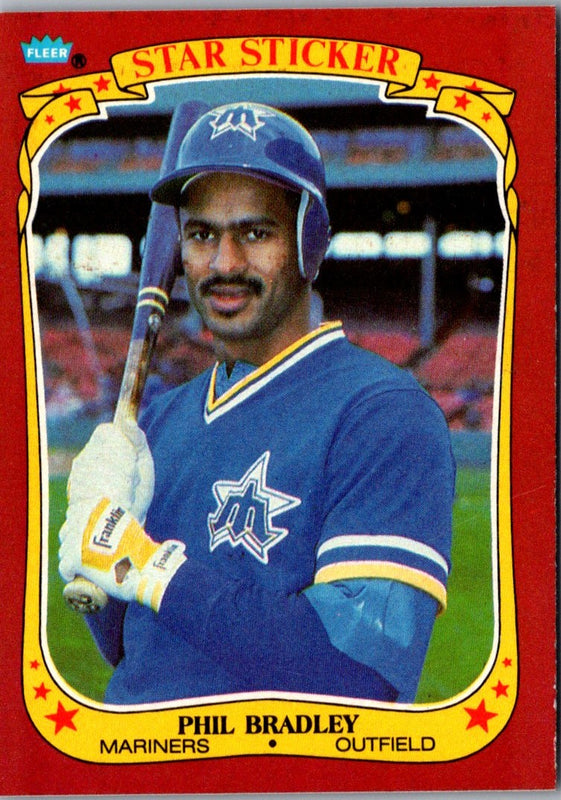 1986 Fleer Star Stickers Phil Bradley #10