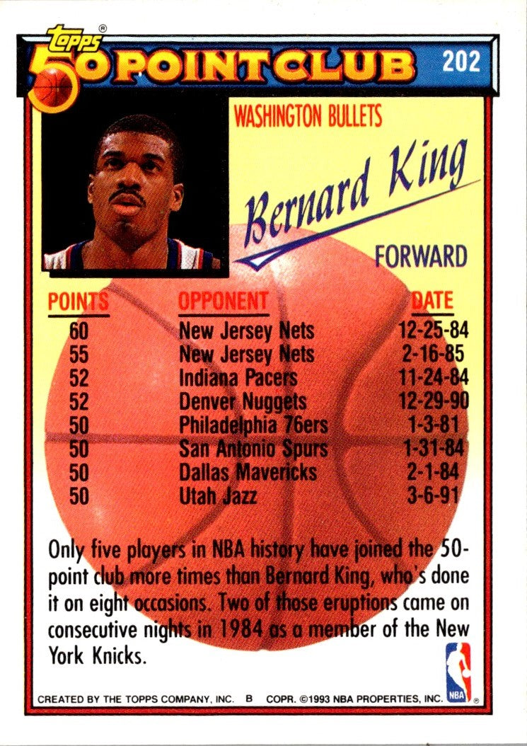 1992 Topps Gold Bernard King