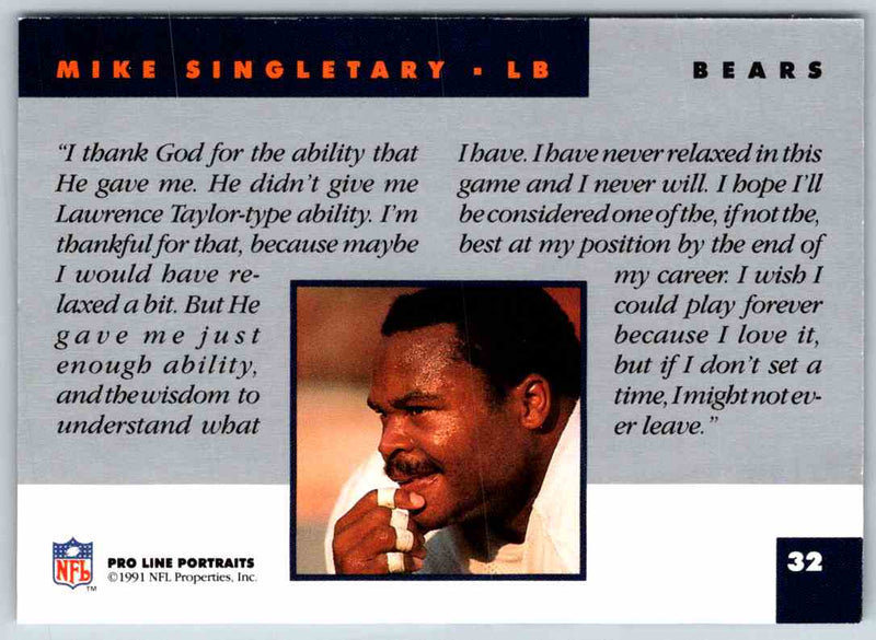 1991 ProLine Mike Singletary