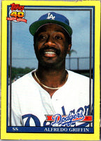 1991 Topps Wax Box Cards Alfredo Griffin #G