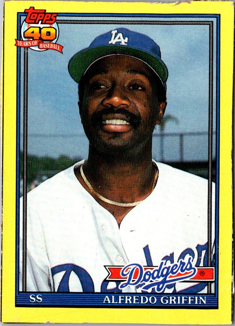 1991 Topps Wax Box Cards Alfredo Griffin