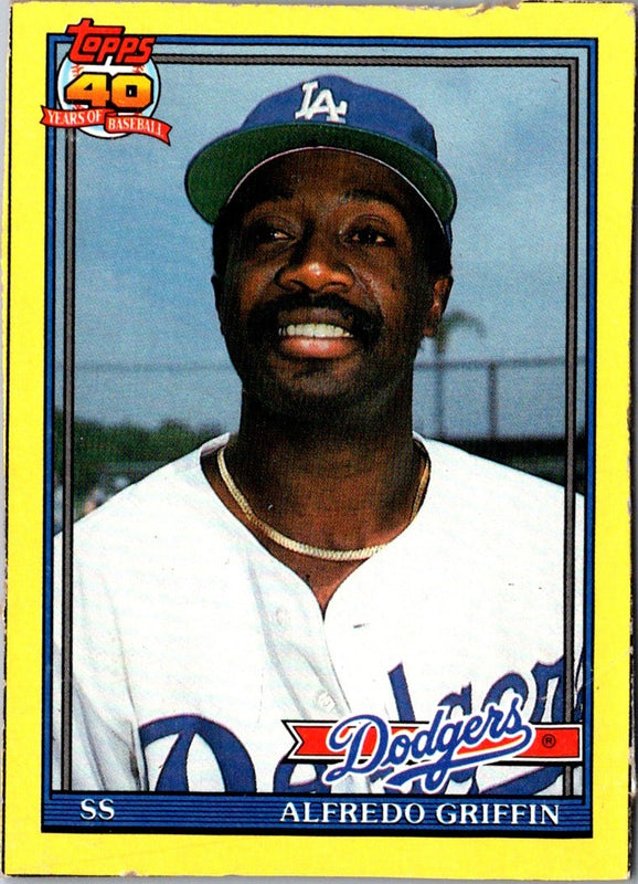 1991 Topps Wax Box Cards Alfredo Griffin #G